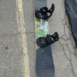 160cm Snowboard Burton Clash With Burton Freestyle FS Bindings
