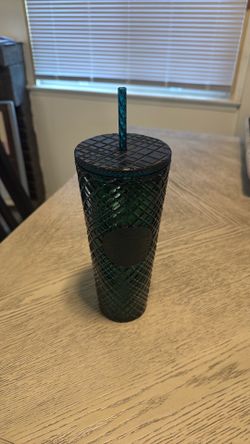 Starbucks dark green diamond/studded 24 oz cold cup