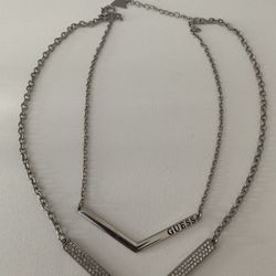 Guess Fashion Necklace ( Silver )