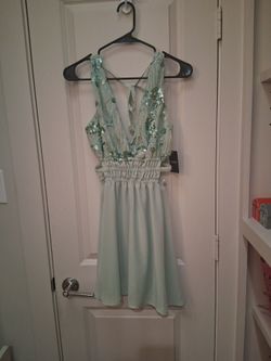 Sequence green dress