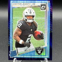 2025 Donruss Optic Rated Rookie Purple Shock Prizm #202 Ashton Jeanty RC