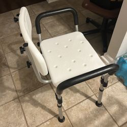 Kicimpro Anti Slip Heavy Duty Shower Chair / Shower Bench With Armrests + Backrest 
