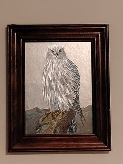 Metal Etching Peregrine Falcon