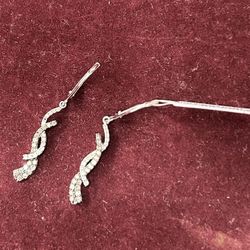 Women’s Dangle Diamond 14K White Gold Earrings