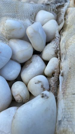 White Polished Pebbles - 40 Lbs Bags