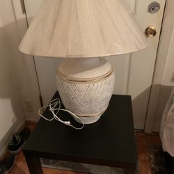 IKEA Table With Brand New  Lamp. Table Is 22”x22”x17 H