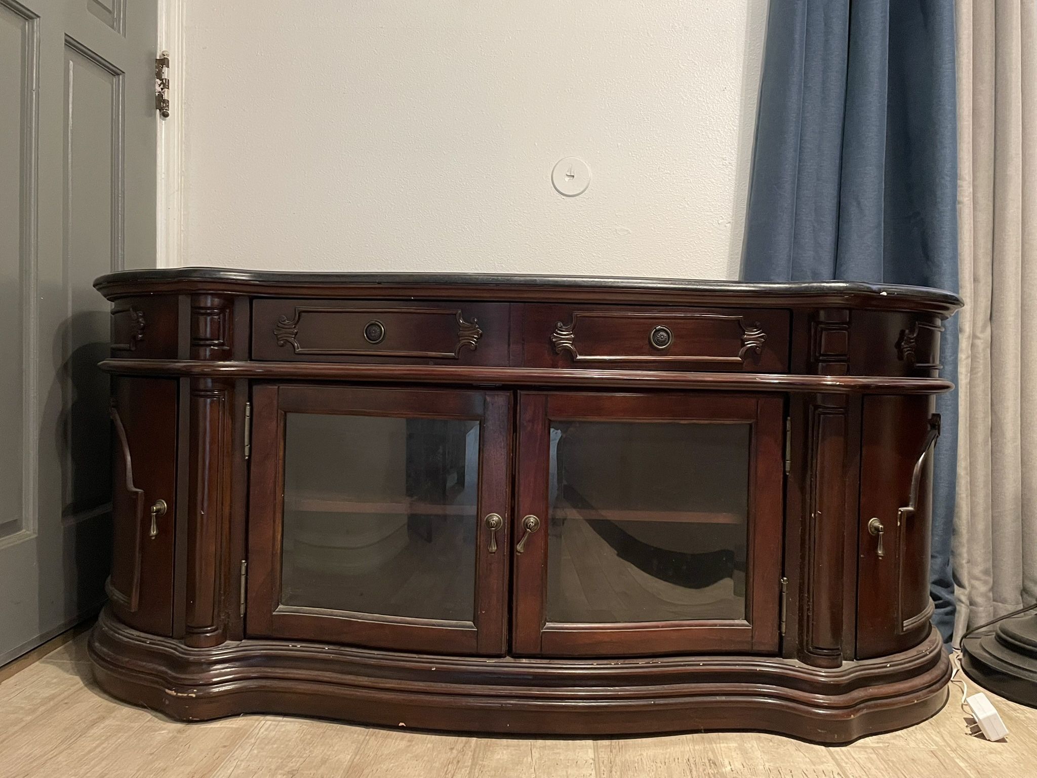 TV Console with Cabinets for Storage
