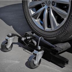 XtremepowerUS Set of (2) Wheel Dolly Car Skates Vehicle Lift Positioning Tire Jack Ratcheting Foot Pedal Lift Mechanic Car Wheel, 1,250lbs, Black25996