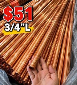 3/4“ Type L Copper Pipe Blue line