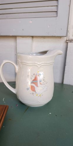 Vintage Ceramic Marmalade Pattern Pitcher