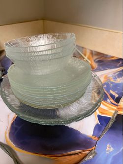 Glass plates and bowls