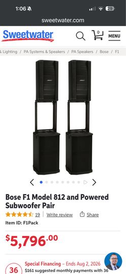 Bose F1 Model 812 and Powered Subwoofer Pair