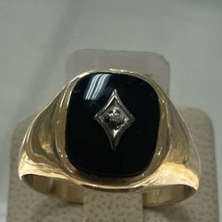 Black Birthstone Male Ring