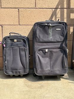 2 Suitcases - 22” Large and 20” Small plus 1 Travel Carrier with wheels (OBO)