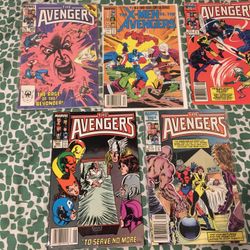 Lot Of 5 80s Avengers Comics Marvel