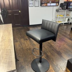 Black Adjustable Bar Chair 