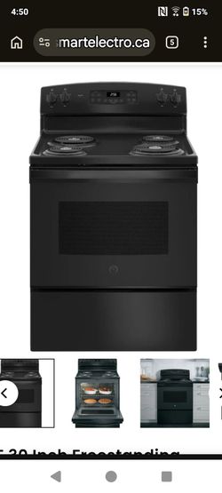 Black stove and fridge