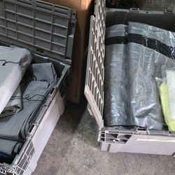 2 BIG TOTES OF TARPS