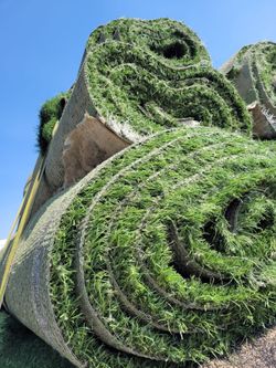 Artificial grass used