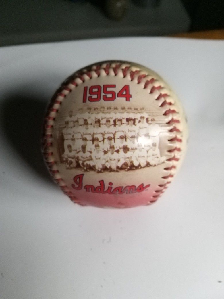 VINTAGE CLEVELAND INDIANS 50TH ANNIVERSARY BASEBALL 1954 AMERICAN LEAGUE CHAMPIONS