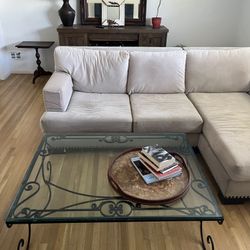 Glass And Metal Coffee Table 