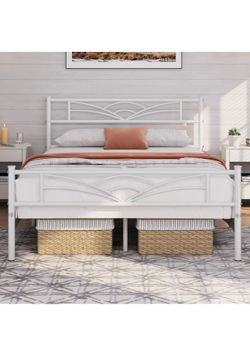 Brand new full size bed frame white