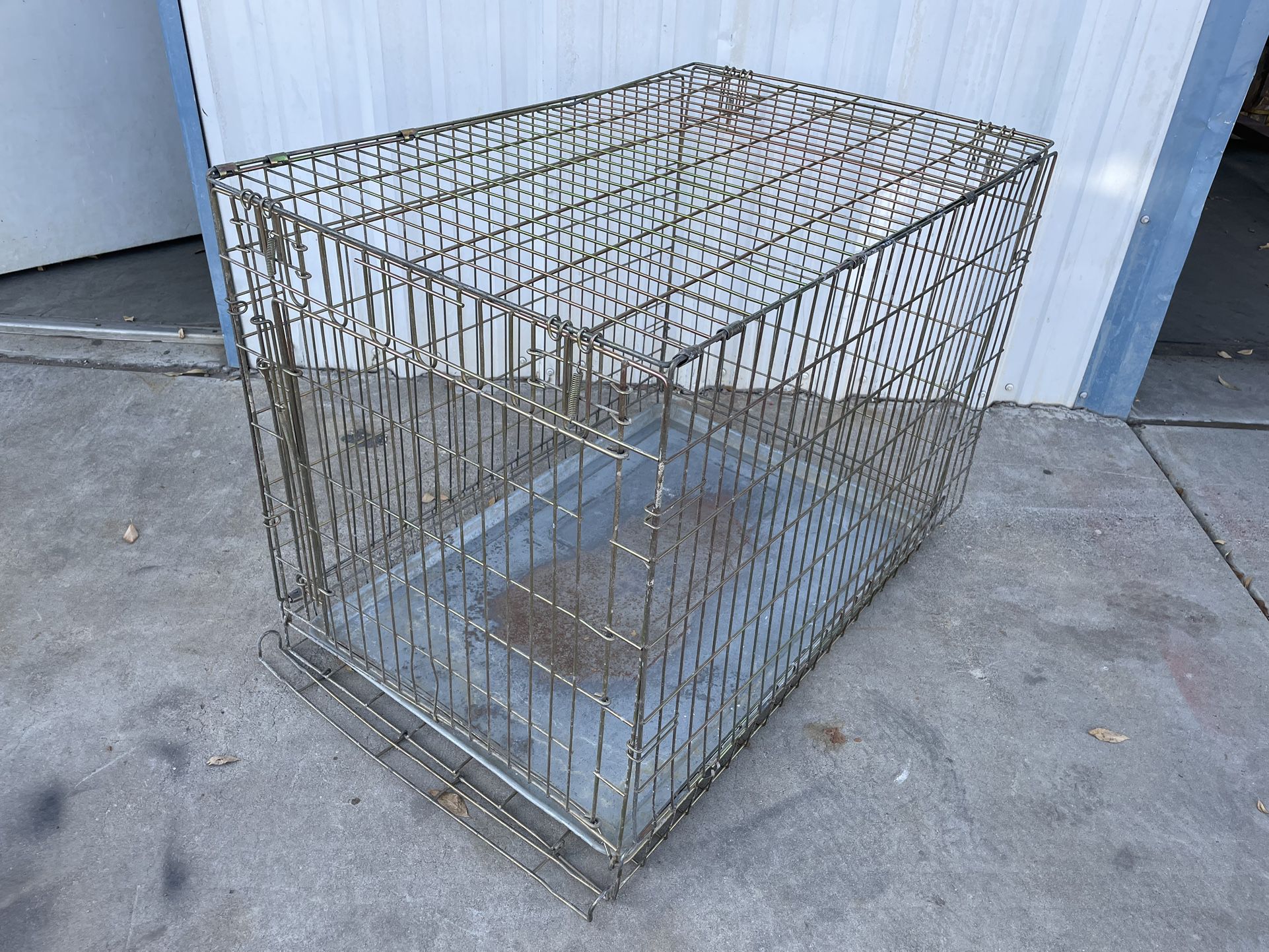 Single Door, Collapsible, Wire, Dog Crate, Size Large
