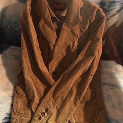 Brown Indigo Palms Denim Company Velvidity Coat  , Size Extra Large 