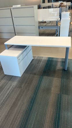 Desk with cabinet