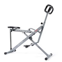 Sunny Health & Fitness Smart Row-N-Ride Glute & Leg Trainer, Foldable Squat Assist Rower