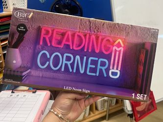 Reading corner LED neon sign