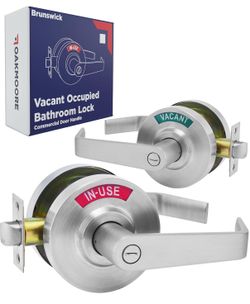 Oakmore Commercial Door Handle | Vacant Occupied & Commercial Restroom Lock for Public Bathroom & Industrial Buildings