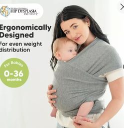 Kea babies Wrap Carrier Grey 