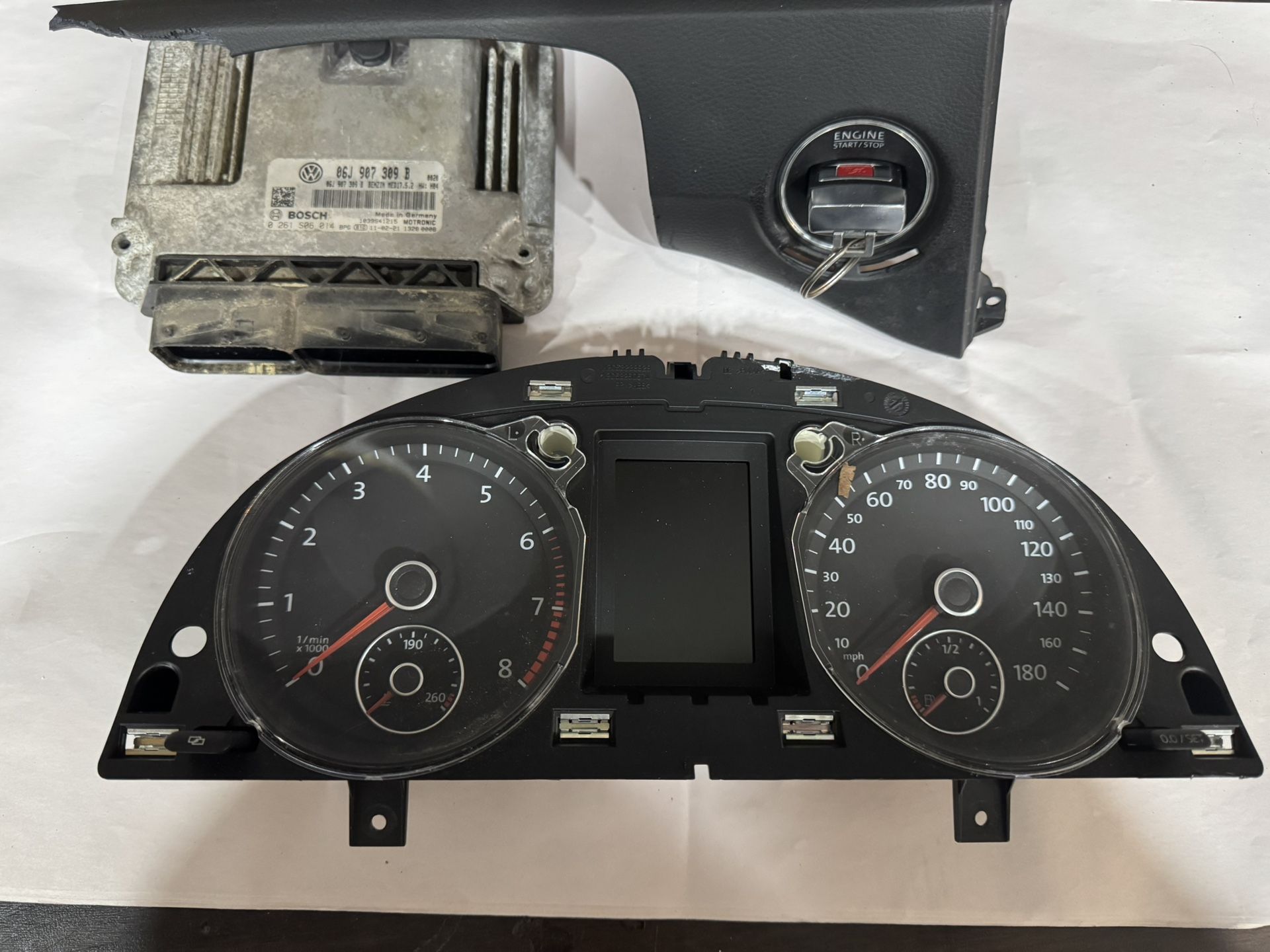 Mk6 Vw Cc Cluster, Ecu, Key, Ignition Switch