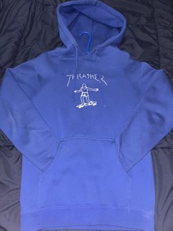 Royal blue Thrasher hoodie