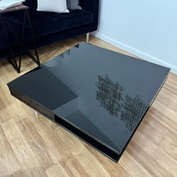 Black Coffee Table w/Storage 