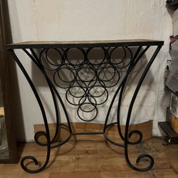 Wine Rack Table Metal 