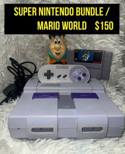 SUPER NINTENDO WITH MARIO WORLD READY TO PLUG N PLAY / LISTO PARA JUGAR