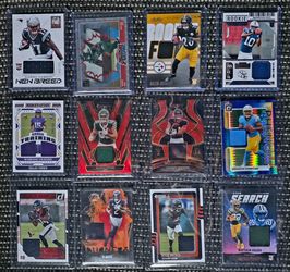 12 NFL Patch and Numbered cards