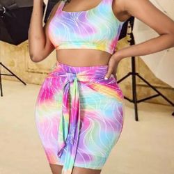  Two Piece Skirt Set 