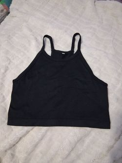Womens black crop top
