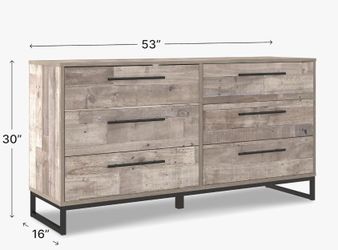 Ashley Neilsville 6-Drawer Dresser - Whitewash Modern Farmhouse