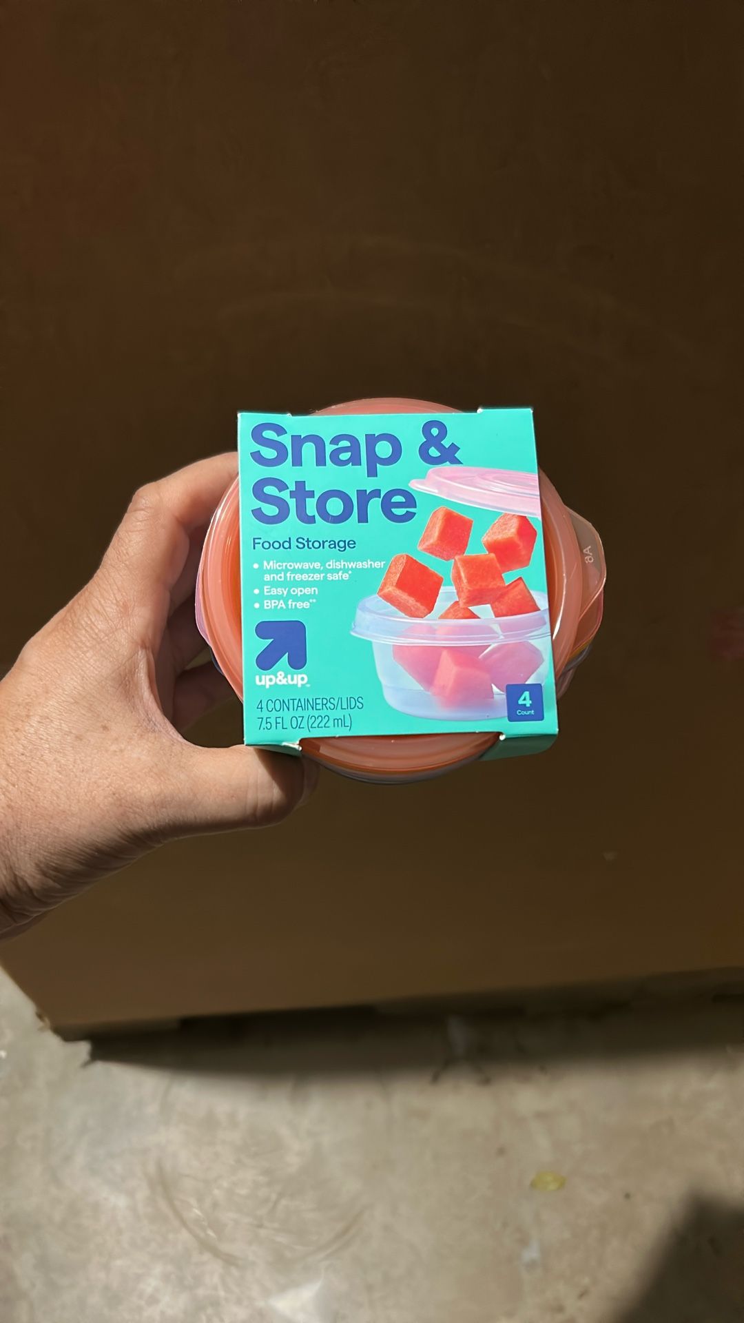 up&up Round Food Storage Container 7.5oz 4pk Multicolor Polypropylene