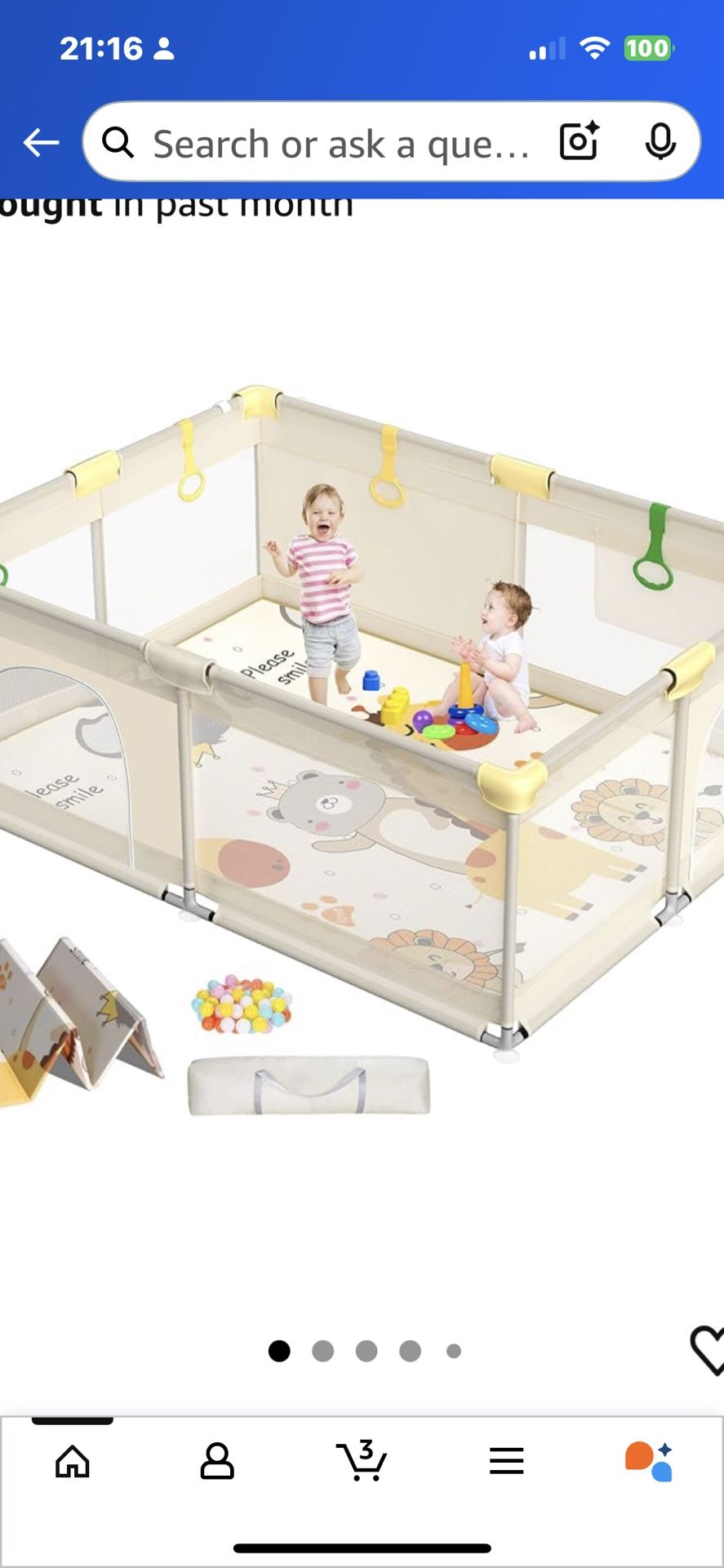 Extra Large Playpen with pad 71x 79