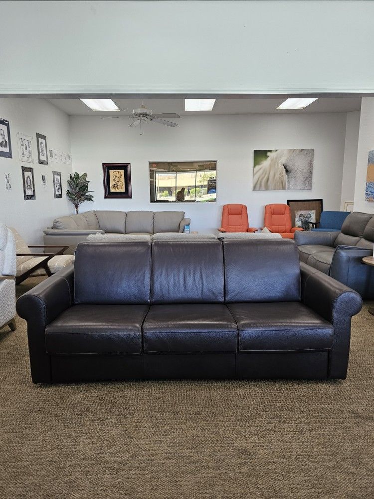 Italian Leather Sofa Sleeper