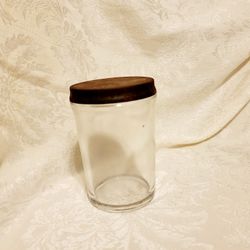 Old Antique Glass Jar With Lid