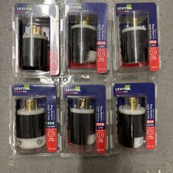 6x Leviton Locking Plug 5 20a 1 30a 125/250V