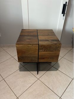 Modern Timber Accent End Table