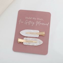 Bridal Hair Clips Set – Hold My Hair I’m Getting Married – Wedding Hair Accessories