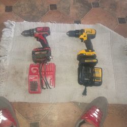 Milwaukee/DeWalt Drill Set